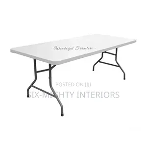 6 Ft Rectangular Table- Black ( by 8 Seater