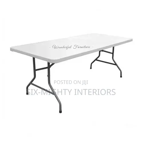 6 Ft Rectangular Table- Black ( by 8 Seater