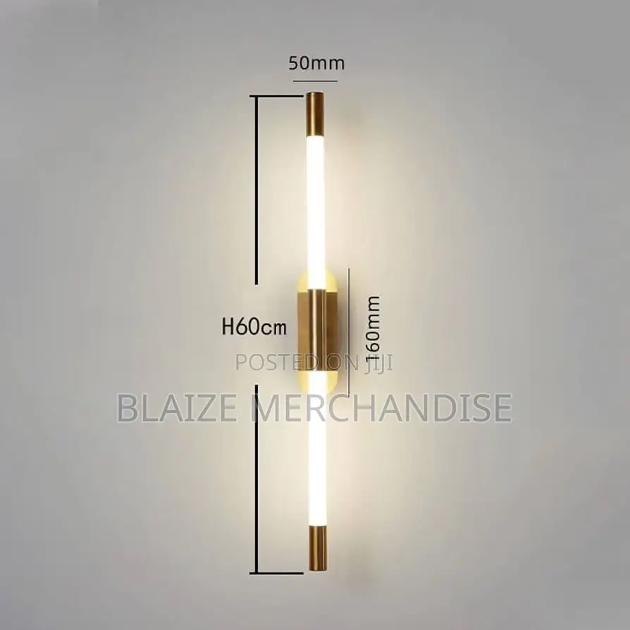 Gold Linear Wall Sconce Rotatable Long Strip Wall Lamp