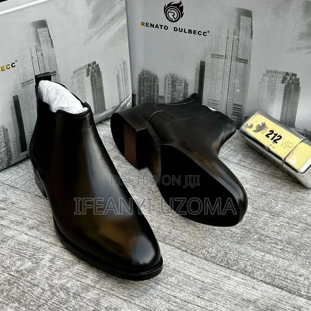 Zip Down Brown and Black Men Boots
