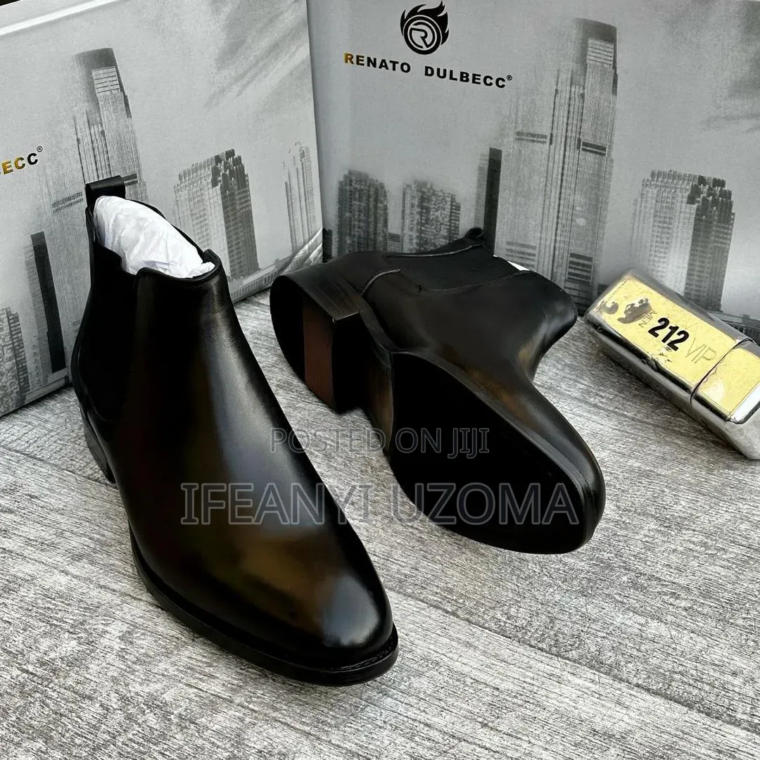 Zip Down Brown and Black Men Boots