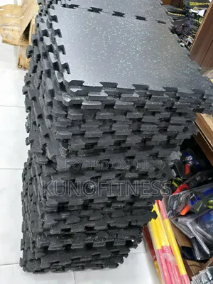 20mm Rubber Gym Flooring Mat Heavy Duty Interlocking – 4pcs
