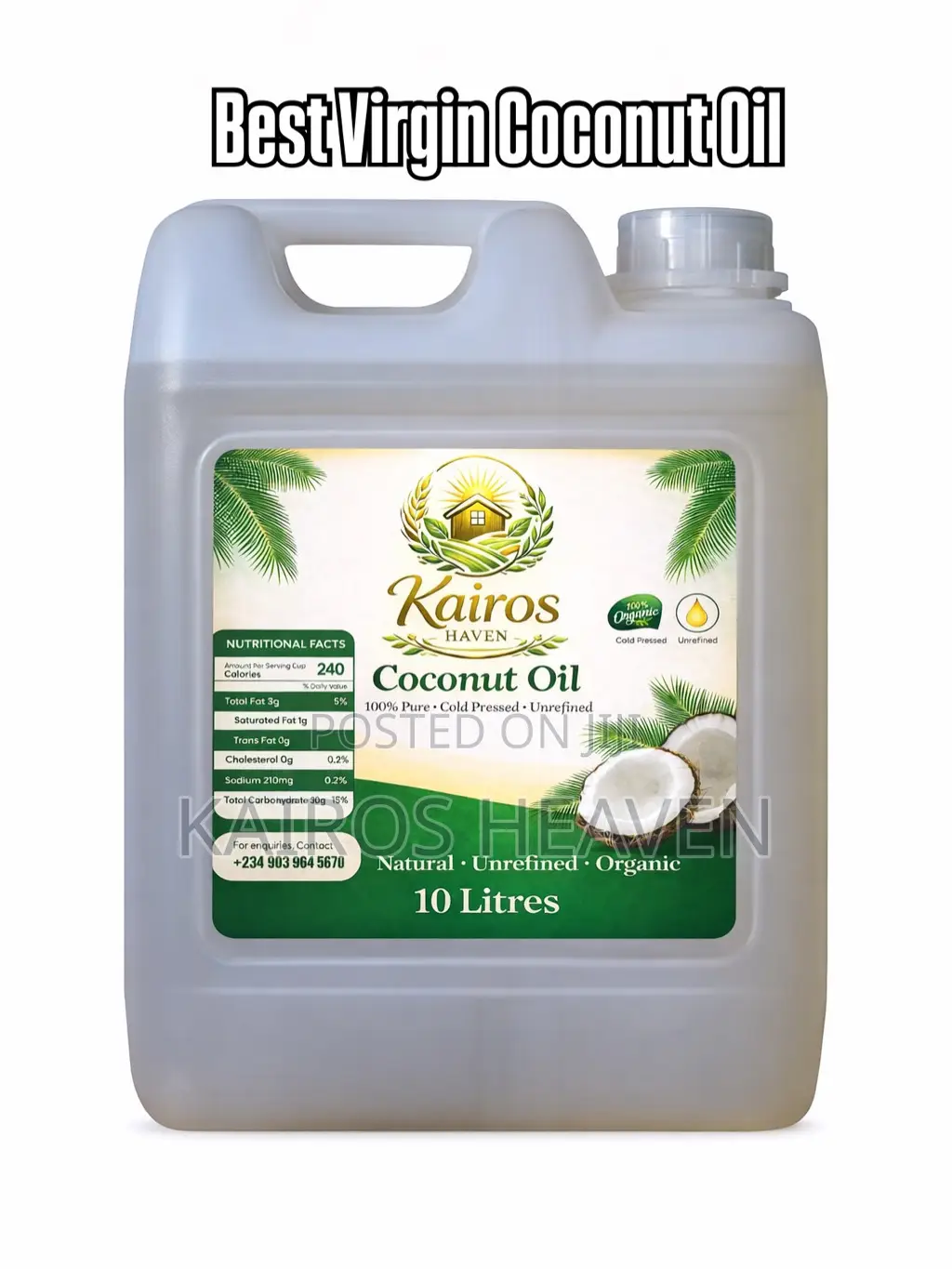 Virgin Cold Pressed Coconut Oil