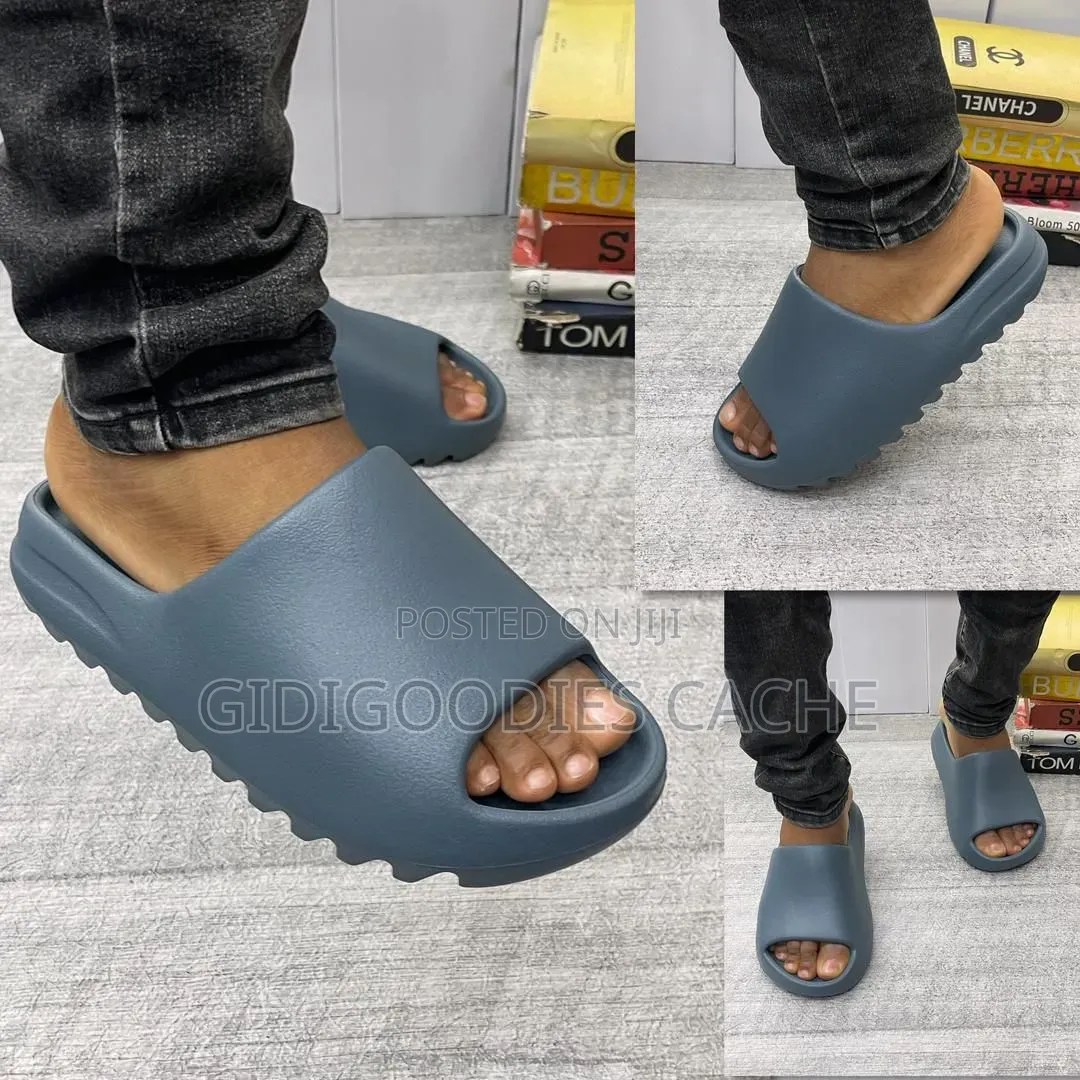 Beige Foam Platform Slide Sandals
