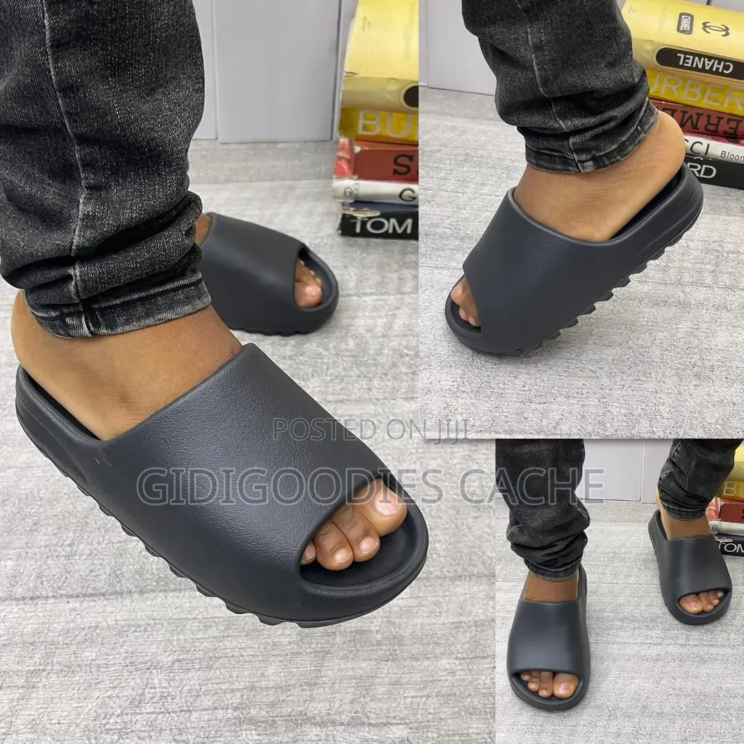 Beige Foam Platform Slide Sandals
