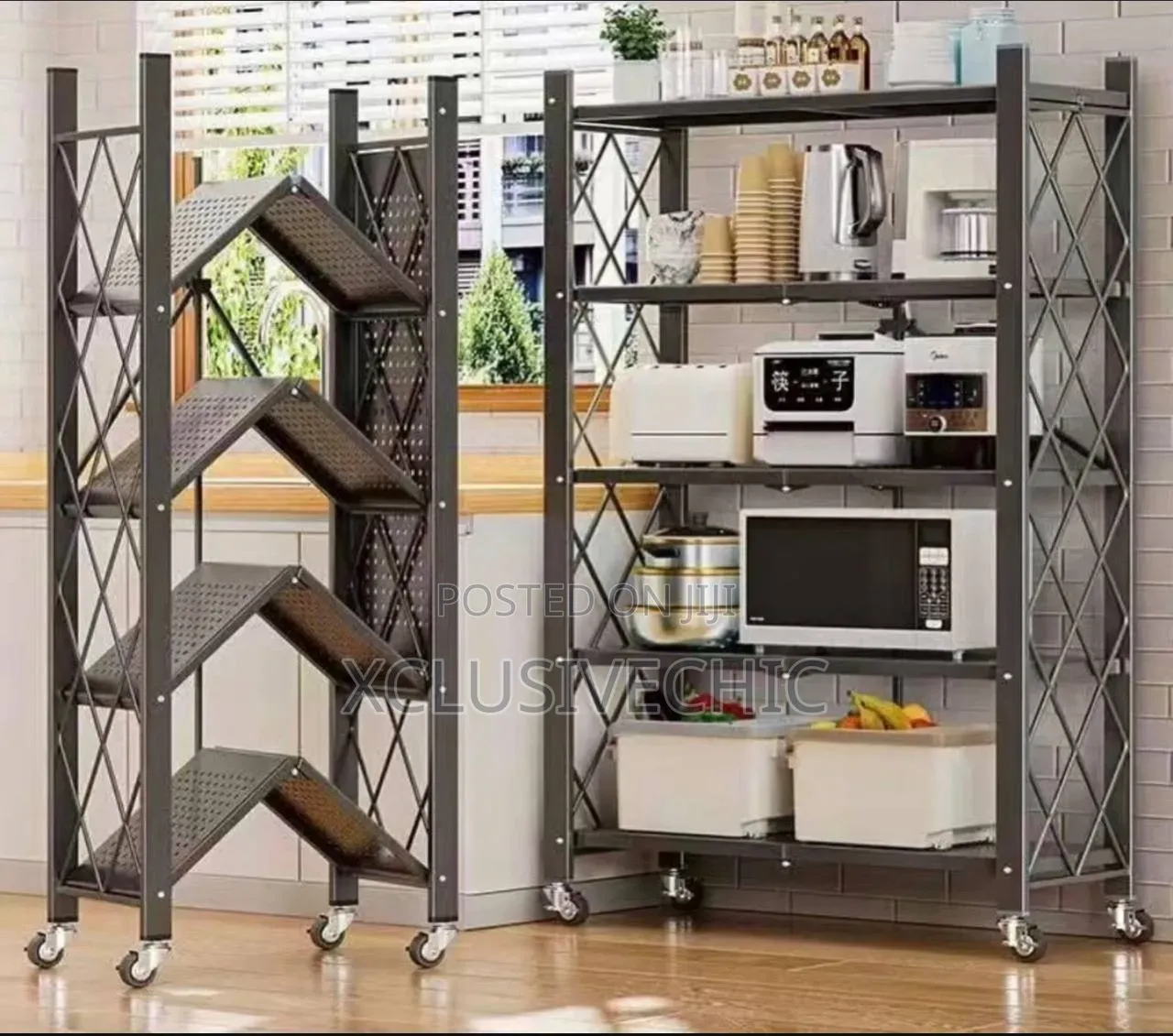 5 Layers Kitchen Foldable Storage Shelf / Rack