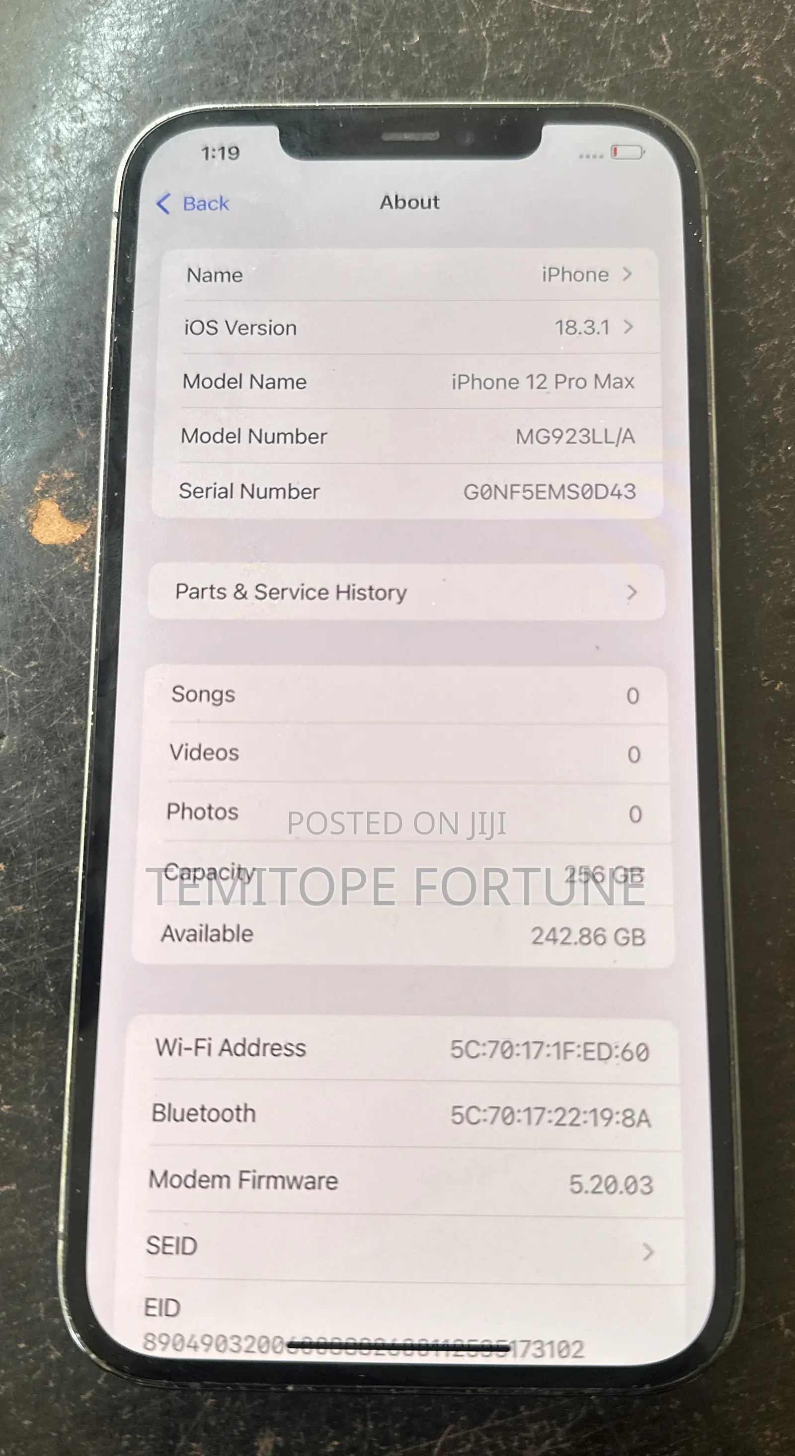 Apple iPhone 12 Pro Max 256 GB Gray