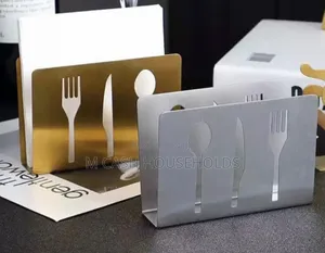 Silver -Coloured, Stainless Steel Napkin Holder