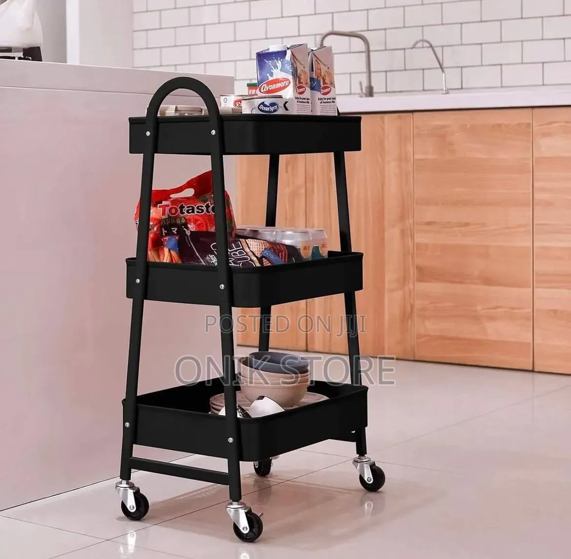 3 Layer Metal Multipurpose Trolley
