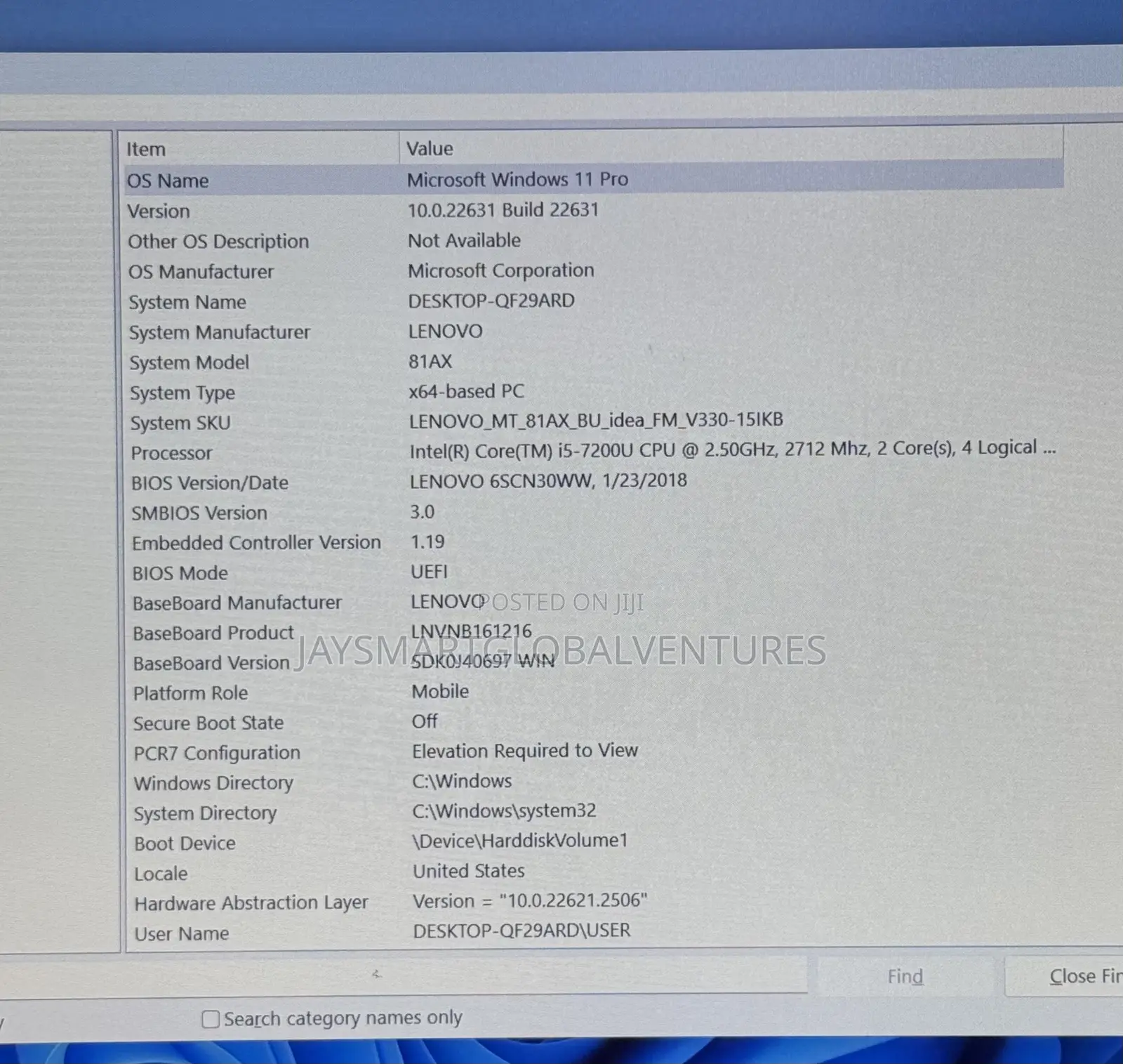 Laptop Lenovo IdeaPad 330 8GB Intel Core i5 SSD 160GB