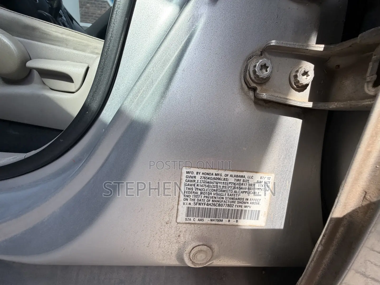 Honda Pilot 2012 Silver