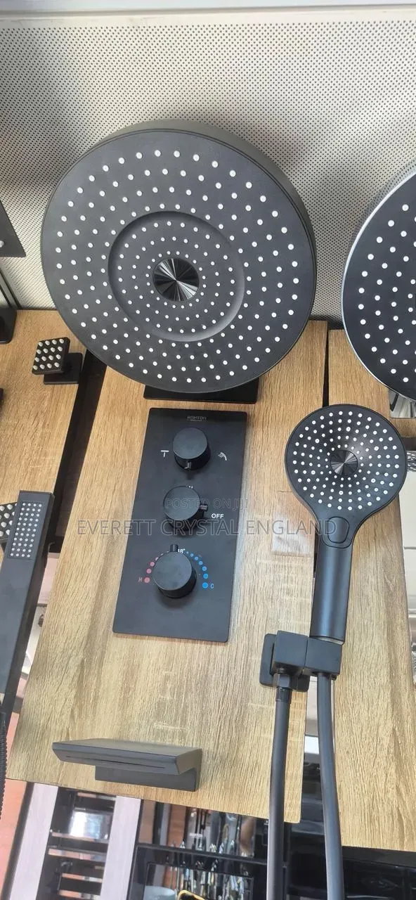 Matt Black Inbuilt Shower