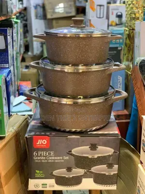 6 PCS Jio Quality Granite Pot Size 32cm 36cm 40cm