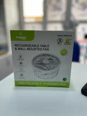 Iw8038-B Foldable Rechargeable Fan