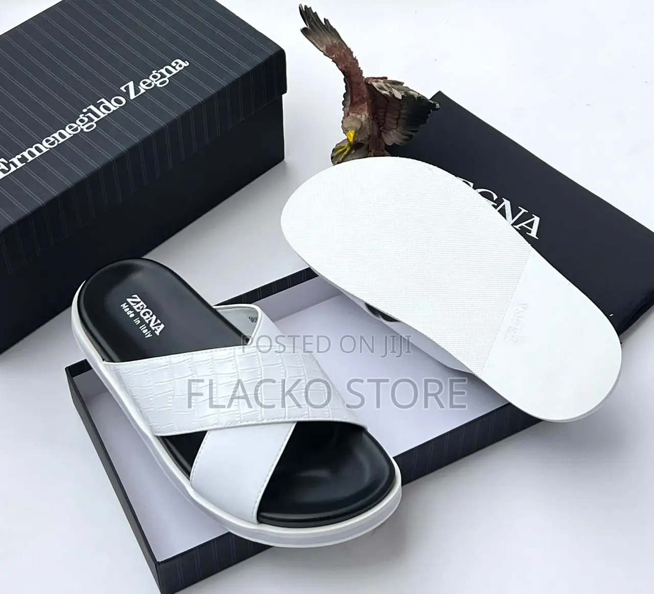 Original Zegna Leather Slippers