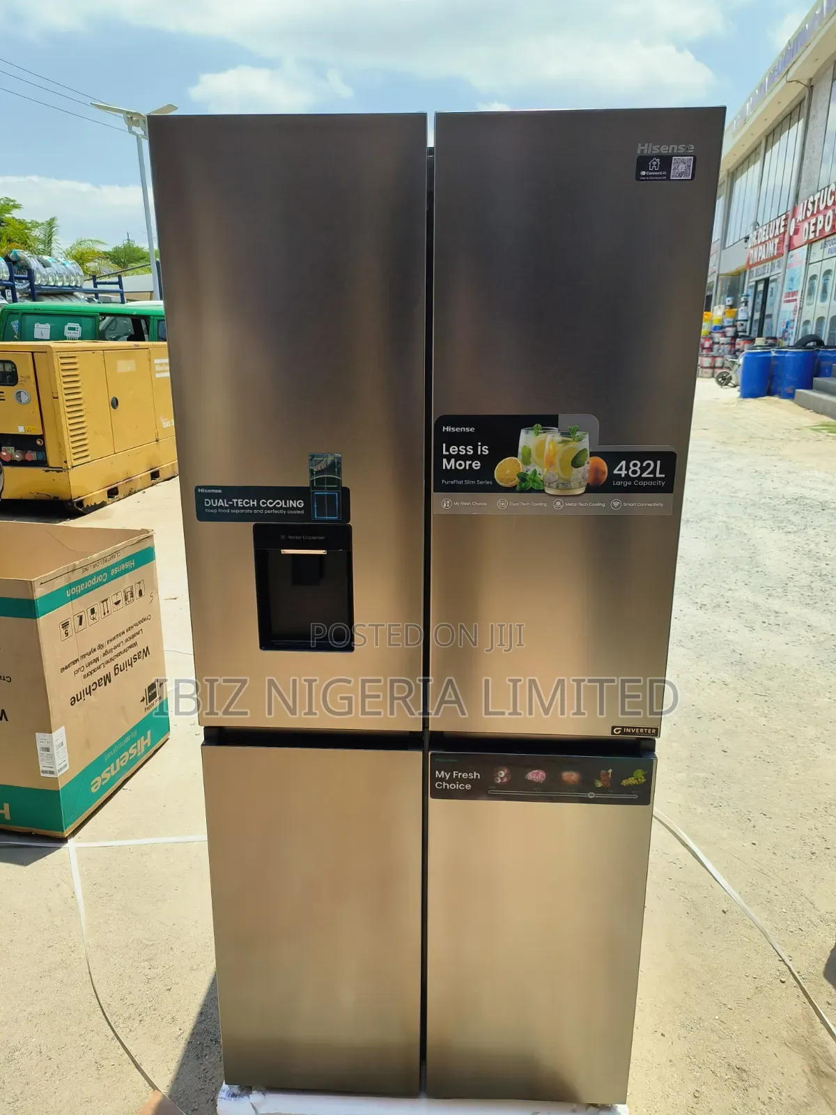 Hisense Side by Side Fridge (482l)