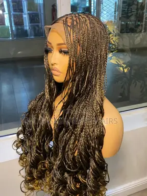 360 Full Lace French Curl Braided Wig