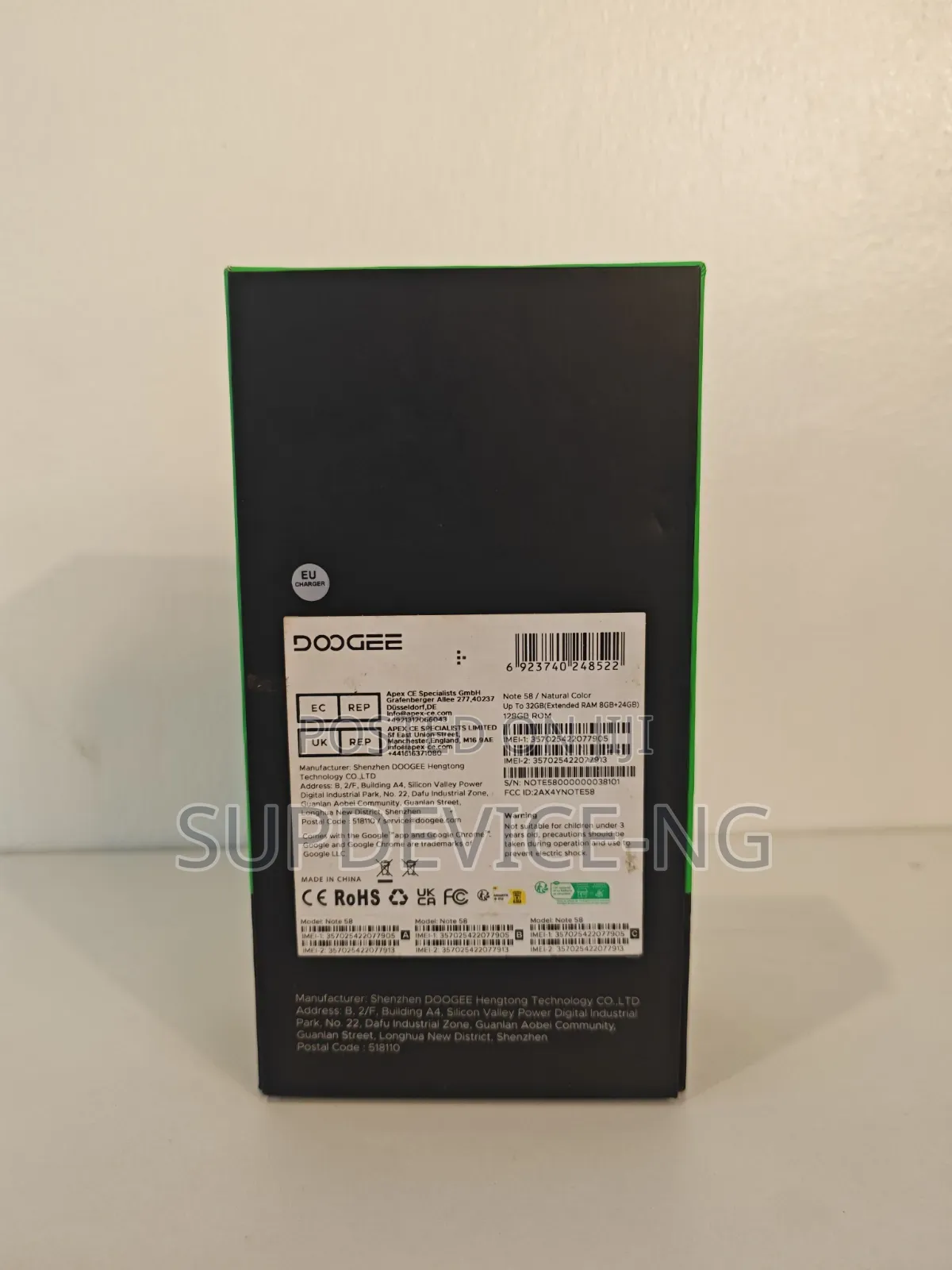New Doogee Note 58 128 GB Silver