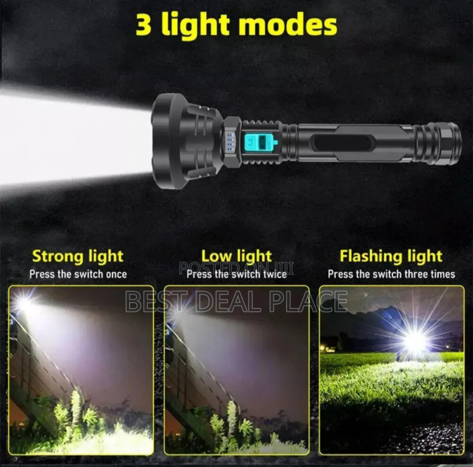 P700 Led Rechargeable Flashlight –Ultra Bright Long Range