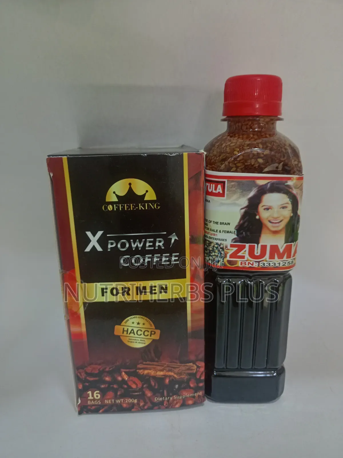 X Power Men Coffee and Zuma Gorontula Syrup:Helps Improve Erectile