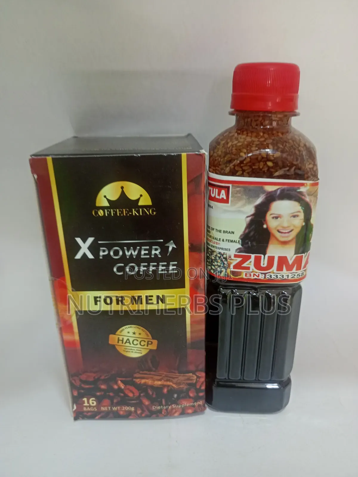 X Power Men Coffee and Zuma Gorontula Syrup:Helps Improve Erectile