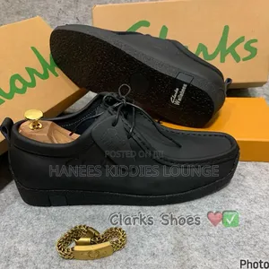 Black Clarks Wallabee Shoe for Men