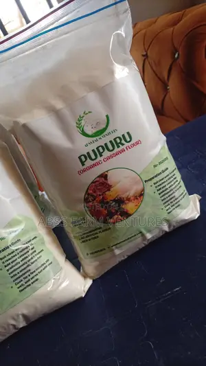 Fresh Organic Pupuru (Cassava Flour)- Stone-Free, Lump-Free