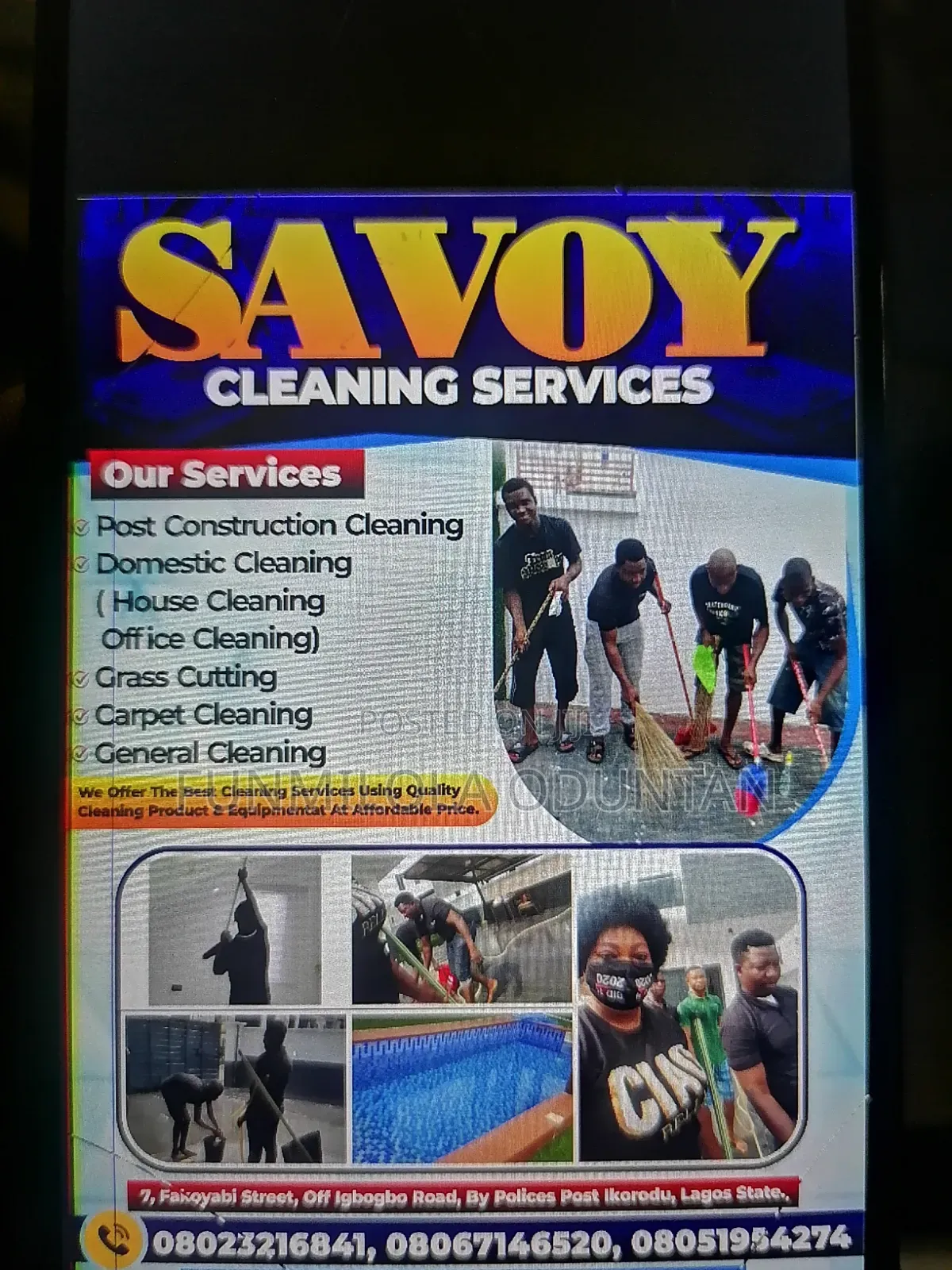 Post Construction Cleaning and General Cleaning Services