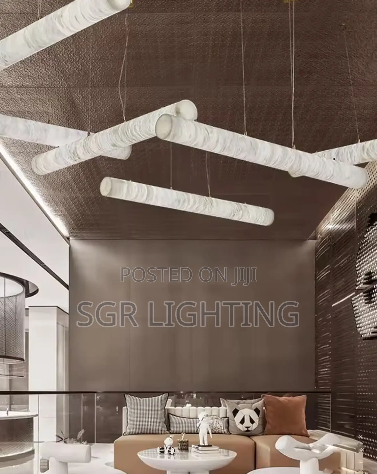 Modern Minimalist All Copper Imitation Marble Pendant Lamp