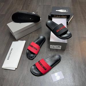 Designer Stripe Rubber Slides