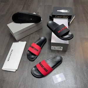 Designer Stripe Rubber Slides