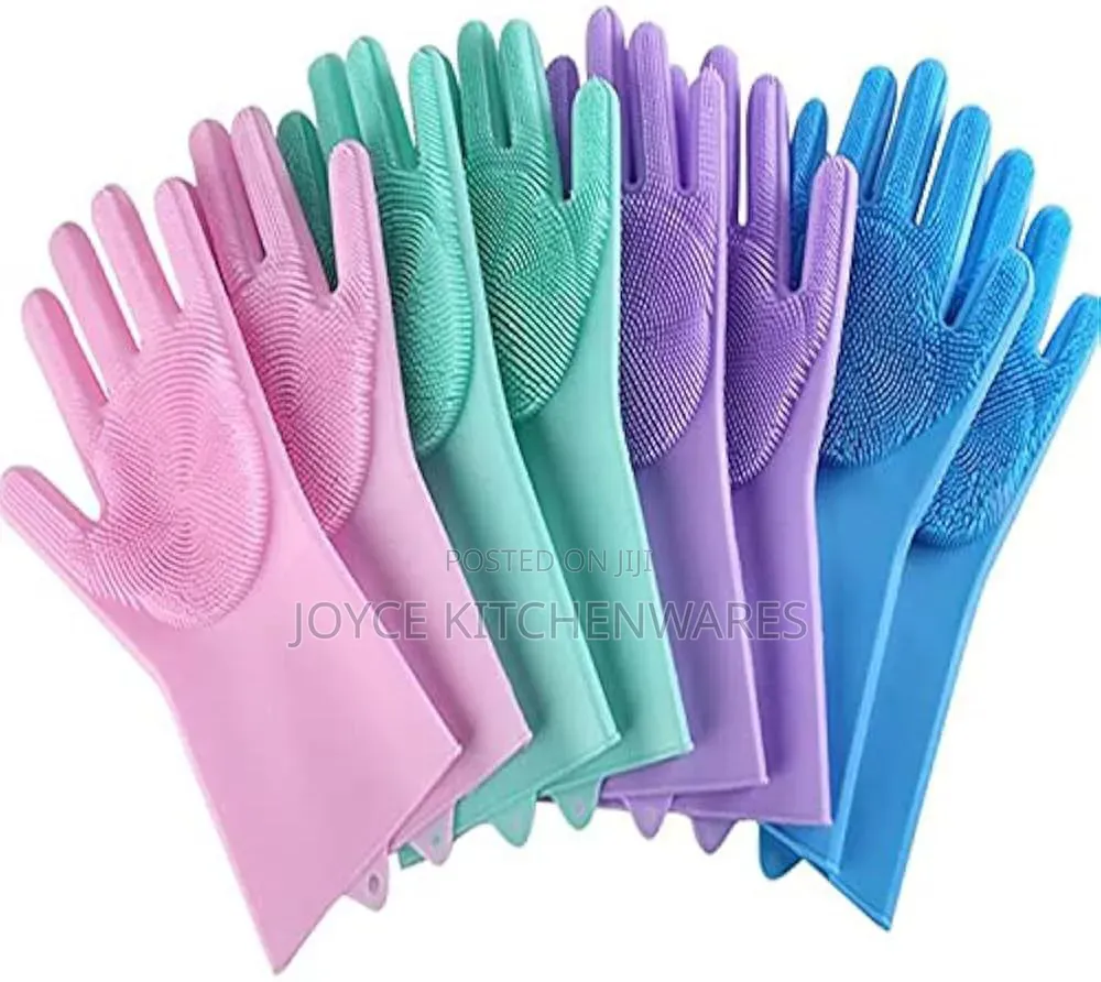 2pair Silicone Kitchen Dishwashing Gloves