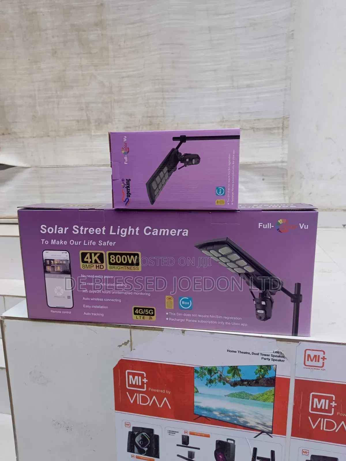 Ubox Street Light With Camera and Sim Card
