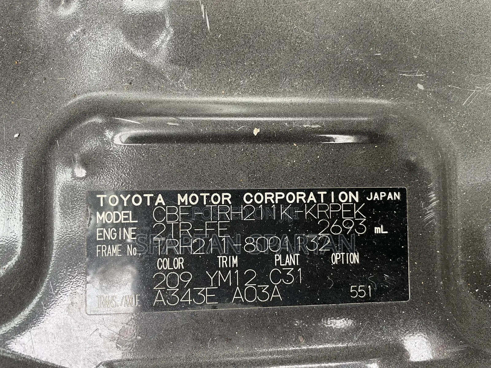 Toyota HiAce 2012 Black