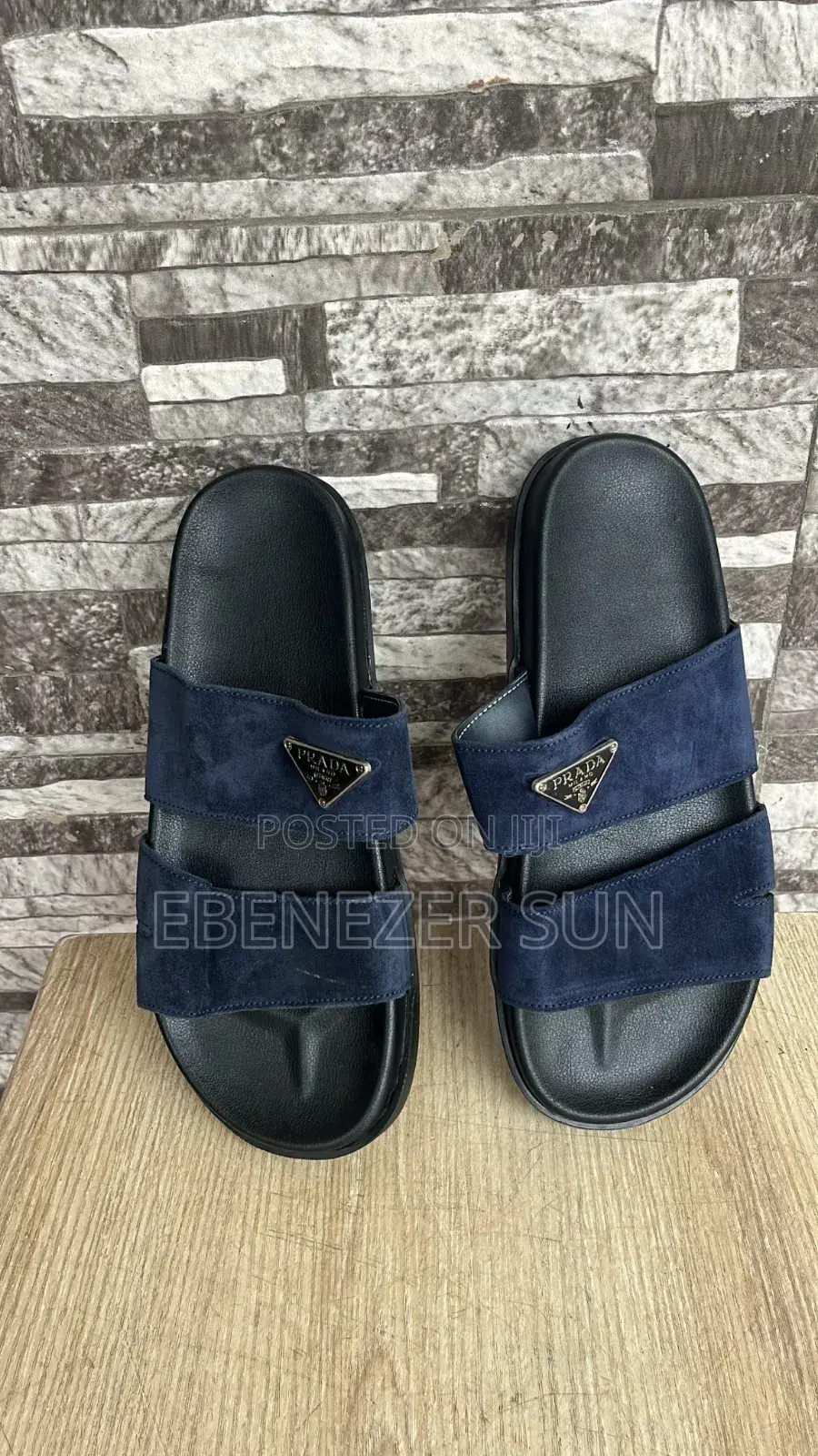 Prada Double Strap Suede