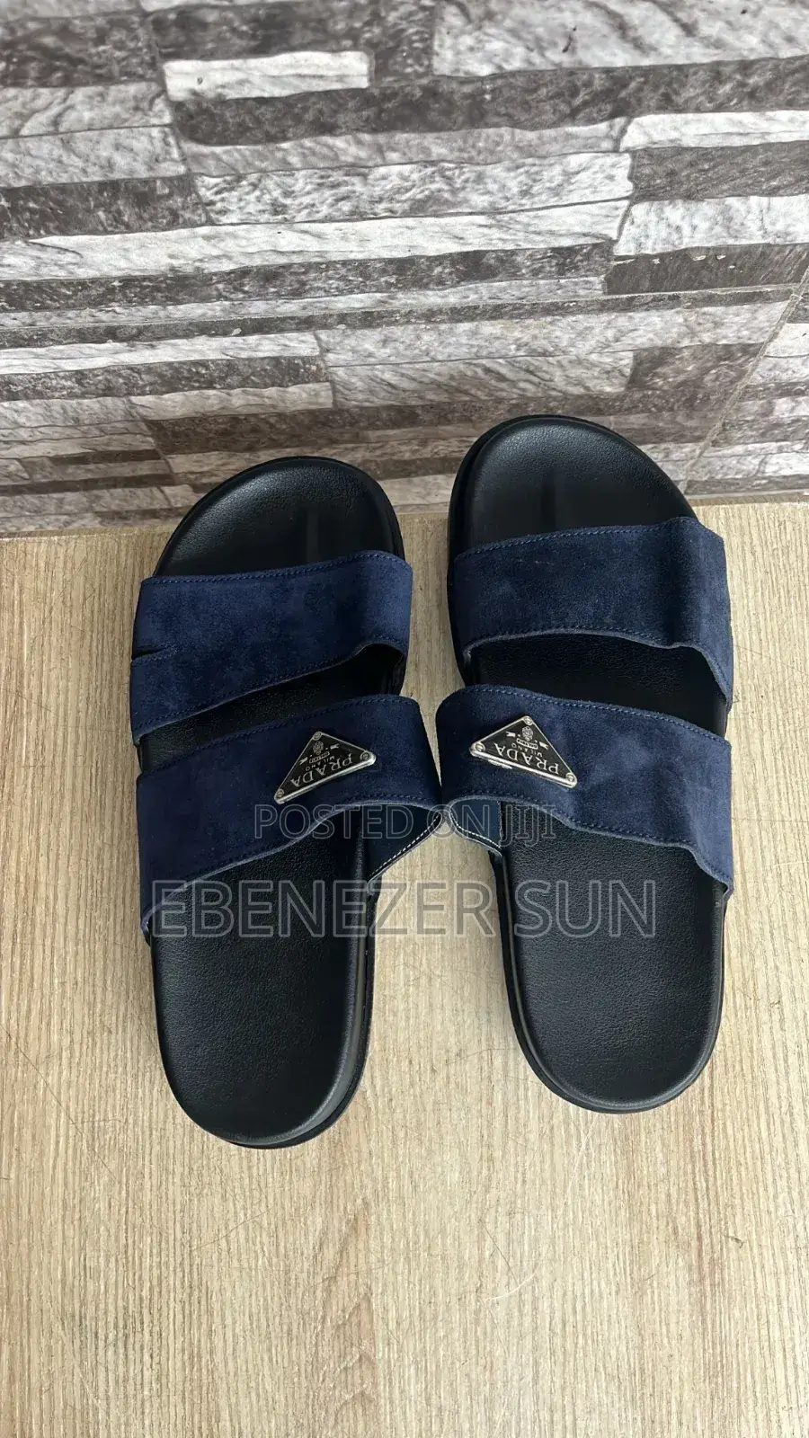 Prada Double Strap Suede