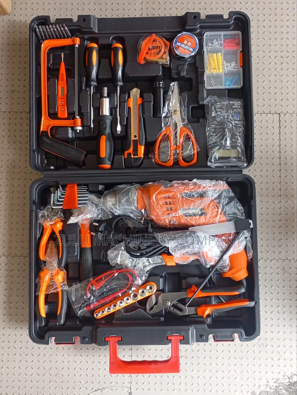 Electric Drill and Hand Tool Kit