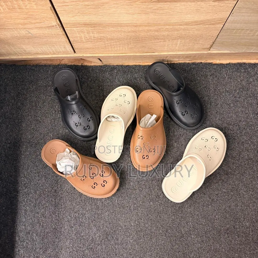 Gucci Elea Rubber Platform Mules