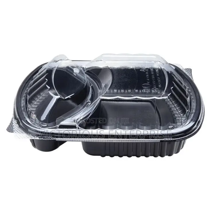 Remium Takeaway Food Container (Black Base + Clear Lid)