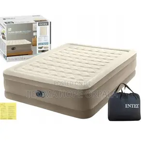 Intex Durabeam Deluxeultra Plush Queenairmattress With a Built in Pump