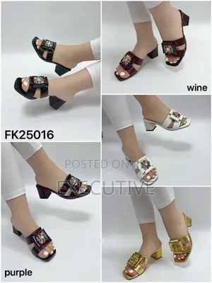 Classic White Low Heel Slippers