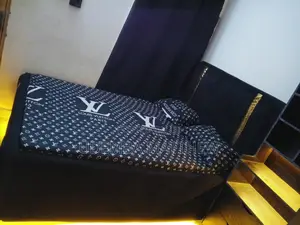 4 By 6 Bedframe And Shelf/Cupboard