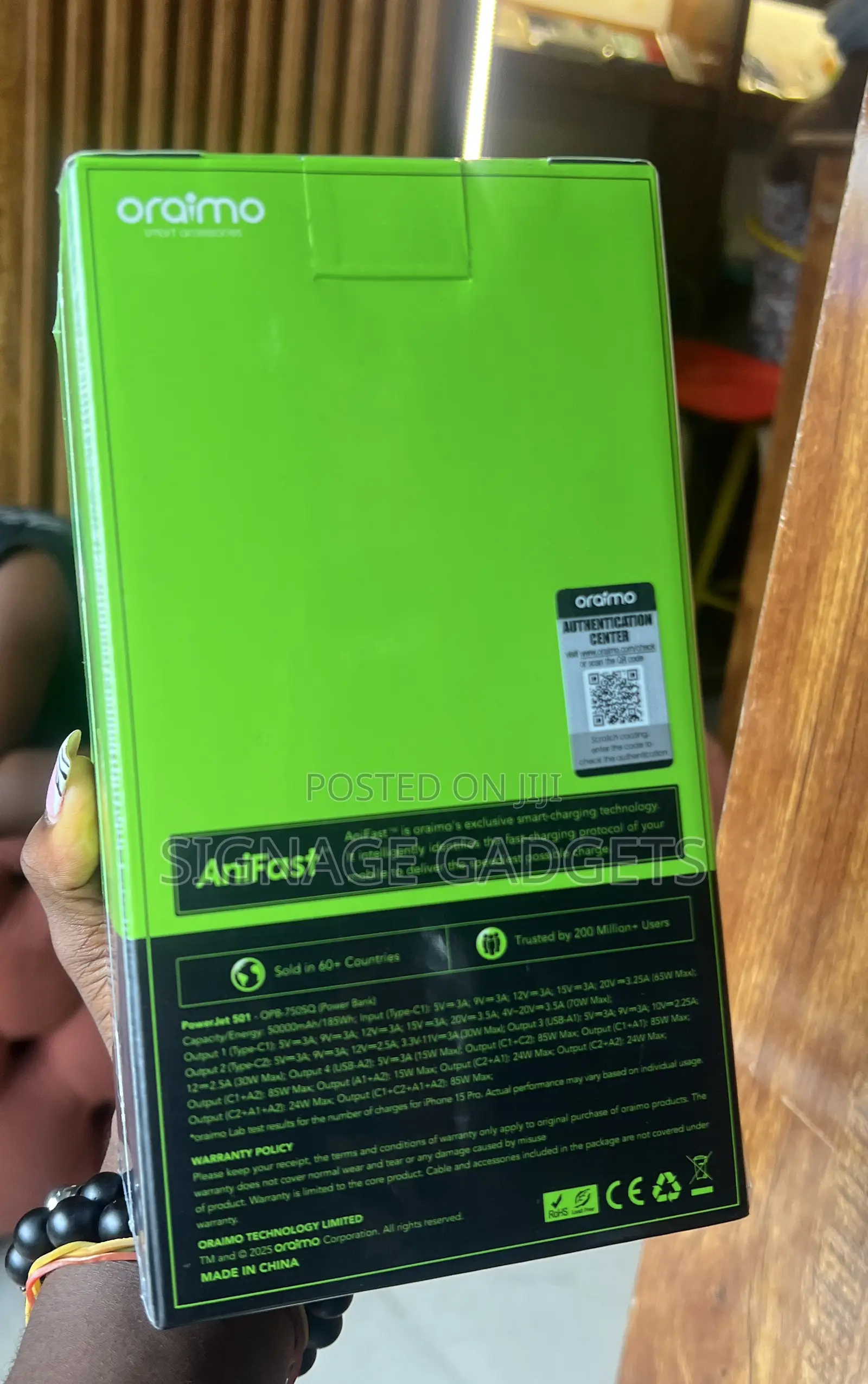 Oraimo 85w Ultra Fast Charging Powerbank