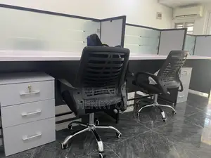 Conference Table for 6+ With 2 Drawers 5 Office Chairs.