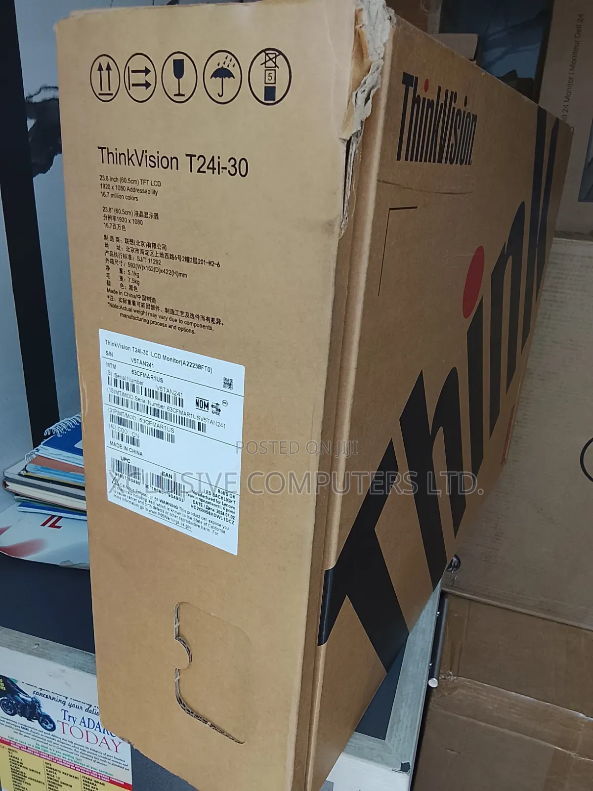 Thinkvision T24i-30 Lenovo Monitor.