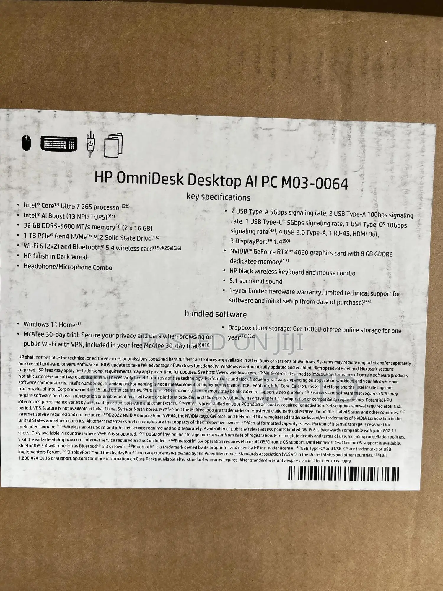 New Desktop Computer HP 32GB Intel Core Ultra 7 SSD 1T