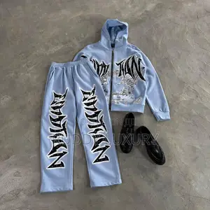 Mixed Emotion Blue “Graffiti” Rhinestone Hoodie and Jogger