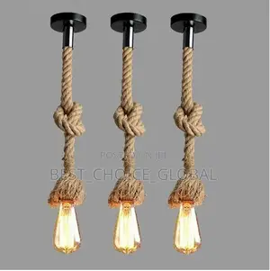Bulb Rop Pendant Light Complete Single