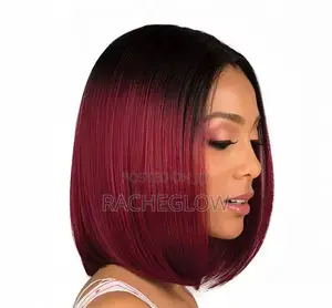 10" Burgundy Bob Human Hair Wig - ₦ (Akobo Ibadan)