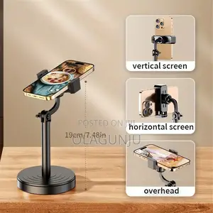 Telescopic 360-Degree Rotating Multi-Functional Phone Stand
